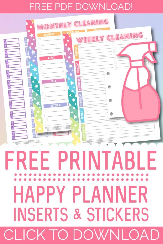 Pin On FREE Happy Planner Inserts 