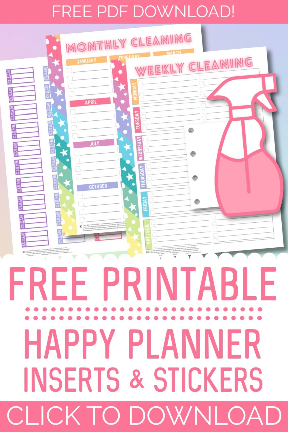 Pin On FREE Happy Planner Inserts