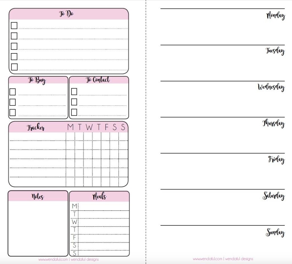 Planner Printable Inserts Printable Sight Words List