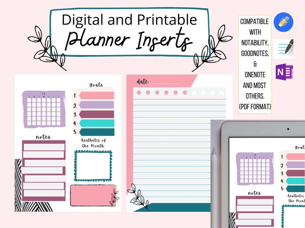 Planner Printable Inserts Printable Word Searches