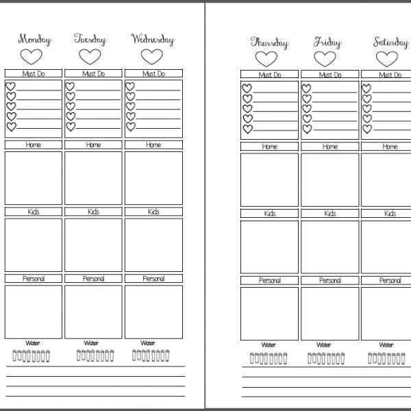 Planner Printable Inserts Printable Word Searches