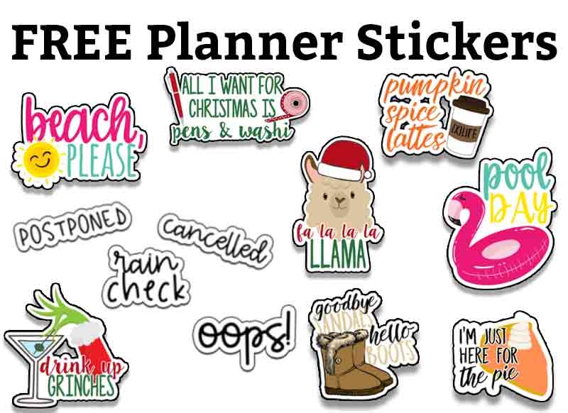 Planner Printable Stickers Main Mom Envy