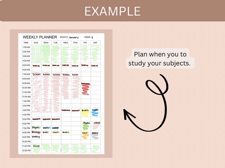Printable 24 Hour Planner Printable 24 Hour Weekly Printable 24 Hour