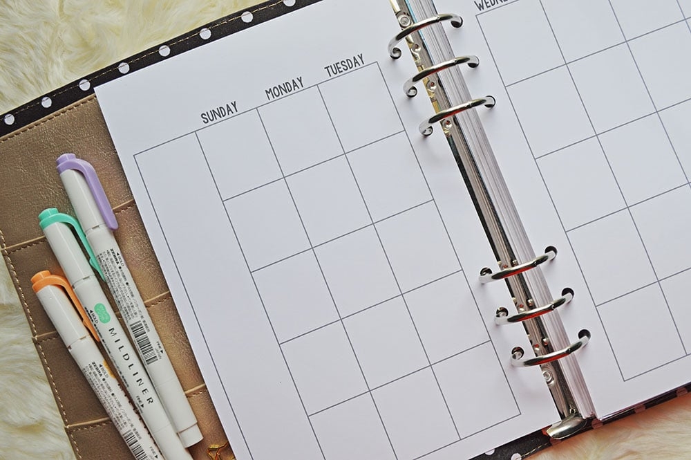 Printable A5 Planner Inserts