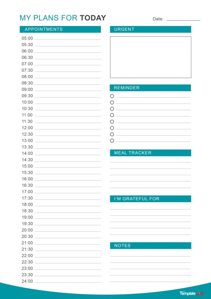Printable Adhd Daily Planner Template Printables Template Free