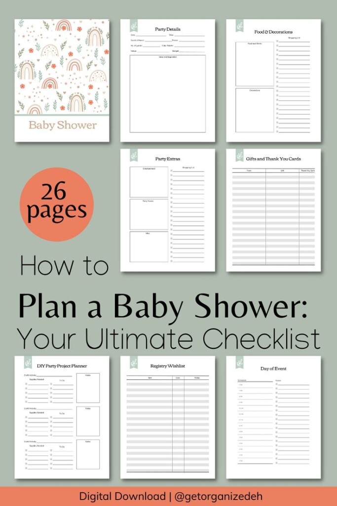 Printable Baby Shower Planner