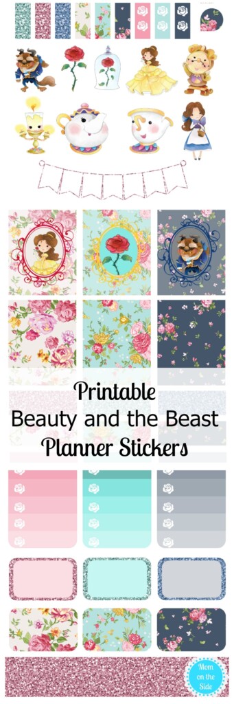 Printable Beauty And The Beast Planner Stickers Mom On The Side