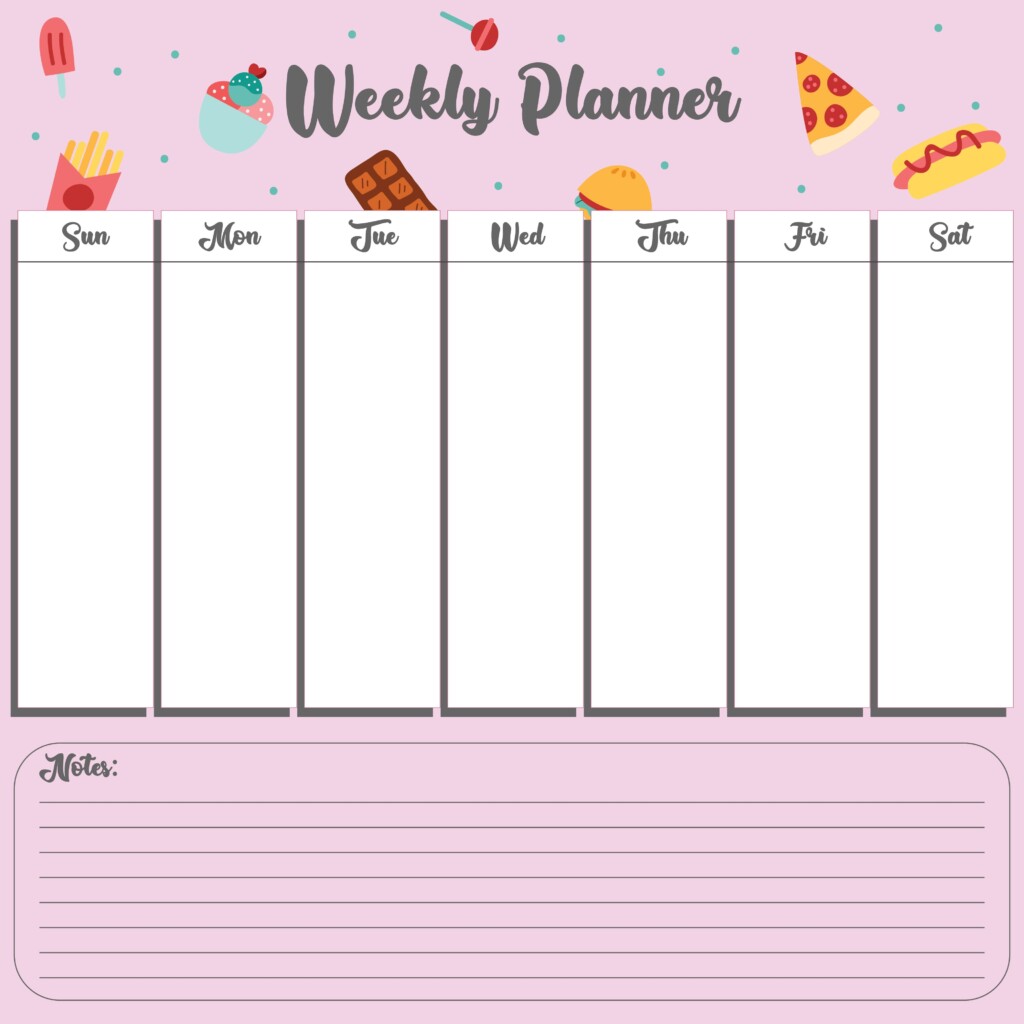 Printable Calendar Weekly Planner