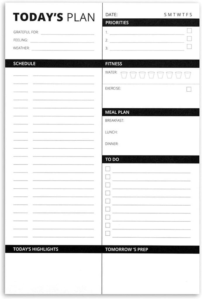 Printable Daily Planner Free Download And Print For You 