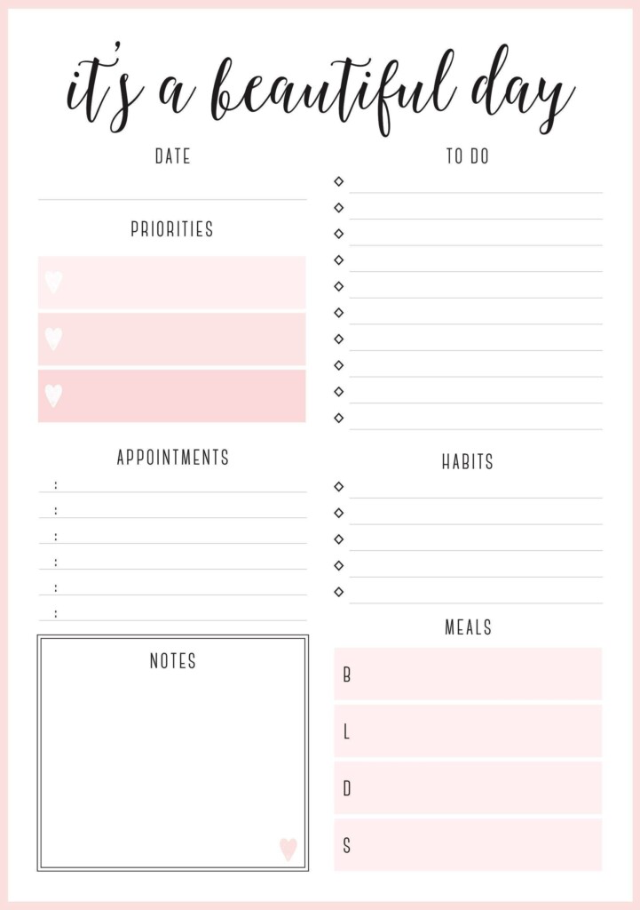 Printable Free Planner Pages