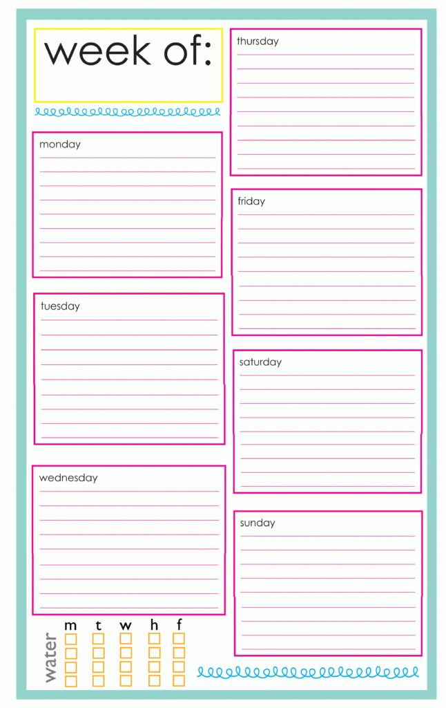 Printable Free Planner Pages S oldvictheatre