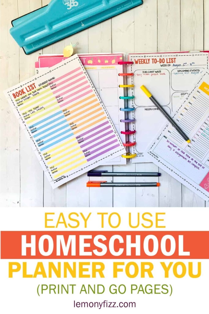 Printable Homeschool Lesson Planner Givemumu