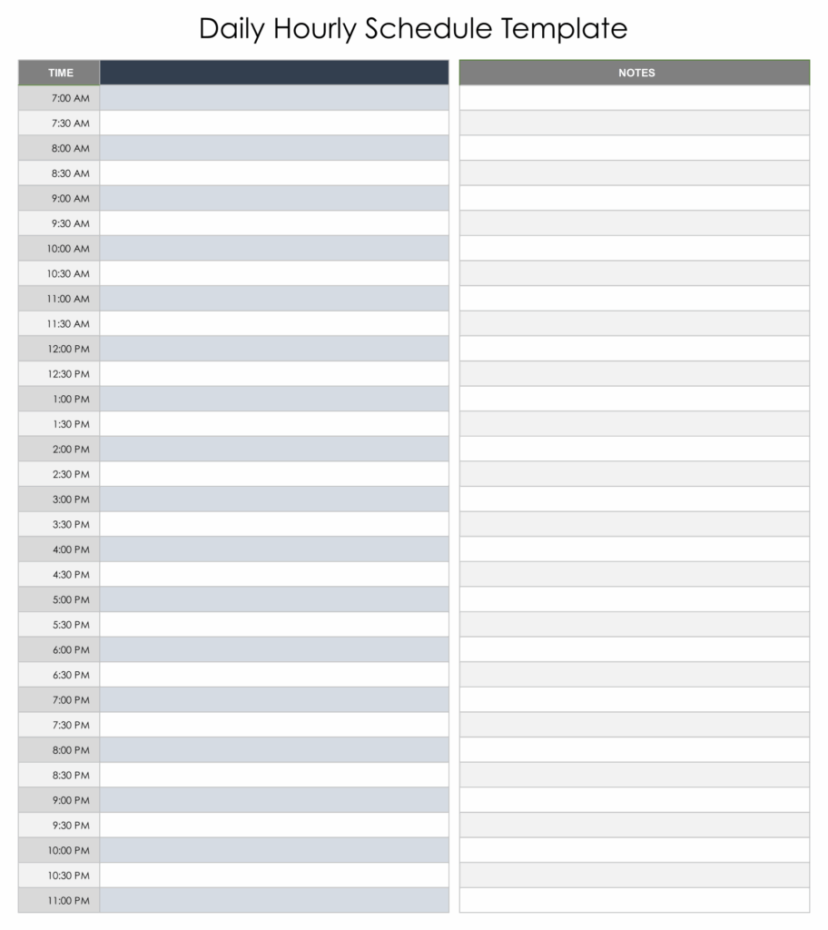 Printable Hourly Daily Planner Template My XXX Hot Girl