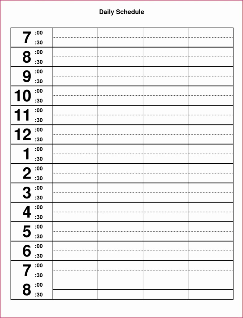 Printable Hourly Day Planner