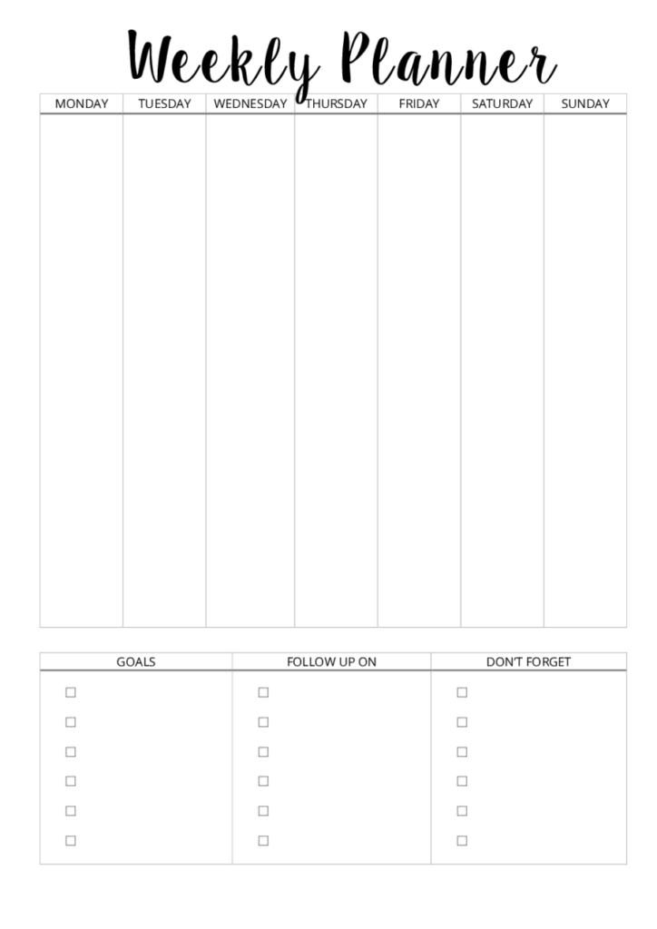 Printable Management Weekly Planner Template Edit Fill Sign Online 