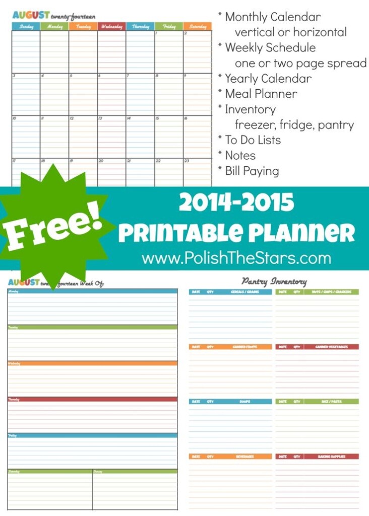 Printable Planner Planner Free Printable Calendar