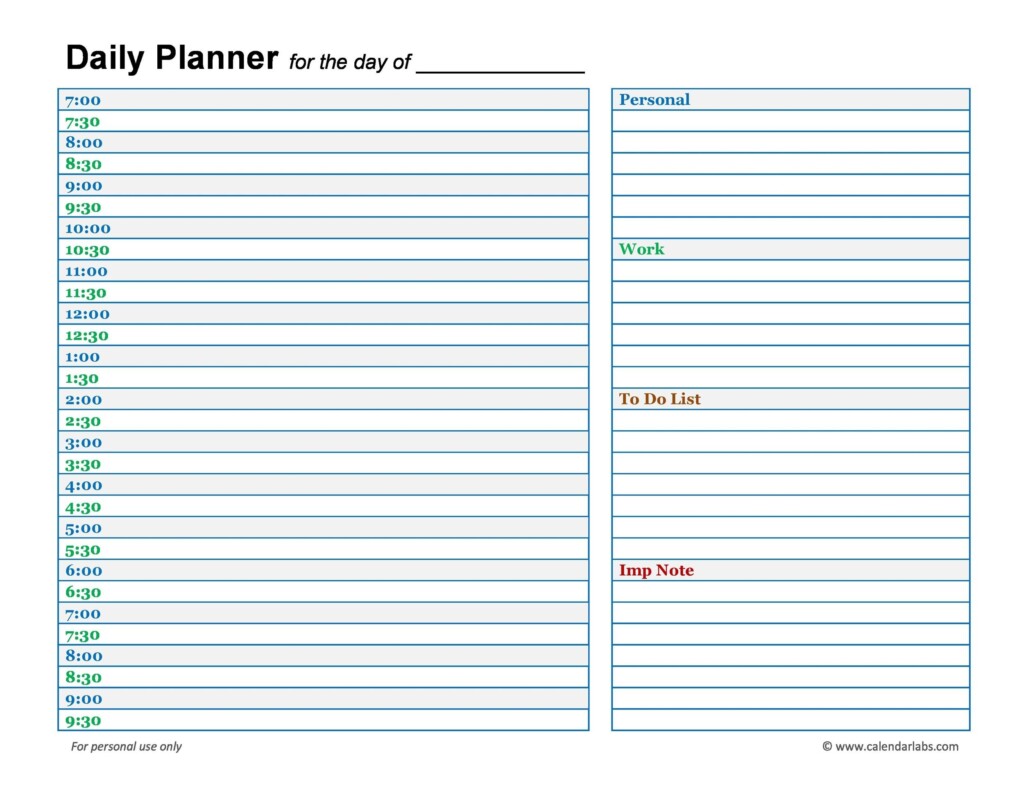 Printable Planner Templates
