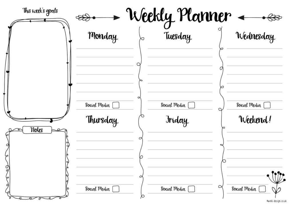 Printable Planner Templates Pdf Printable Online