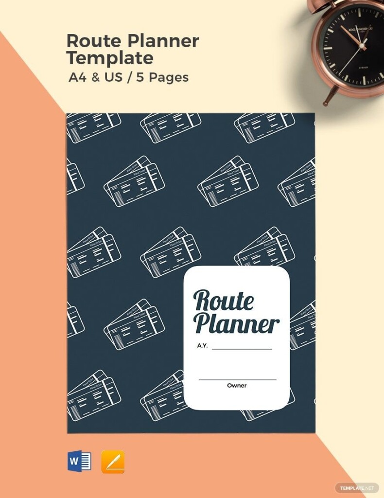 Printable Route Planner Template In Pages Word Google Docs PDF 