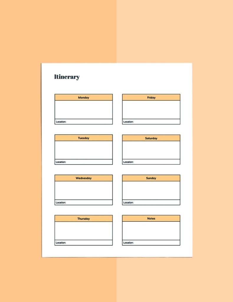 Printable Route Planner Template In Pages Word Google Docs PDF 