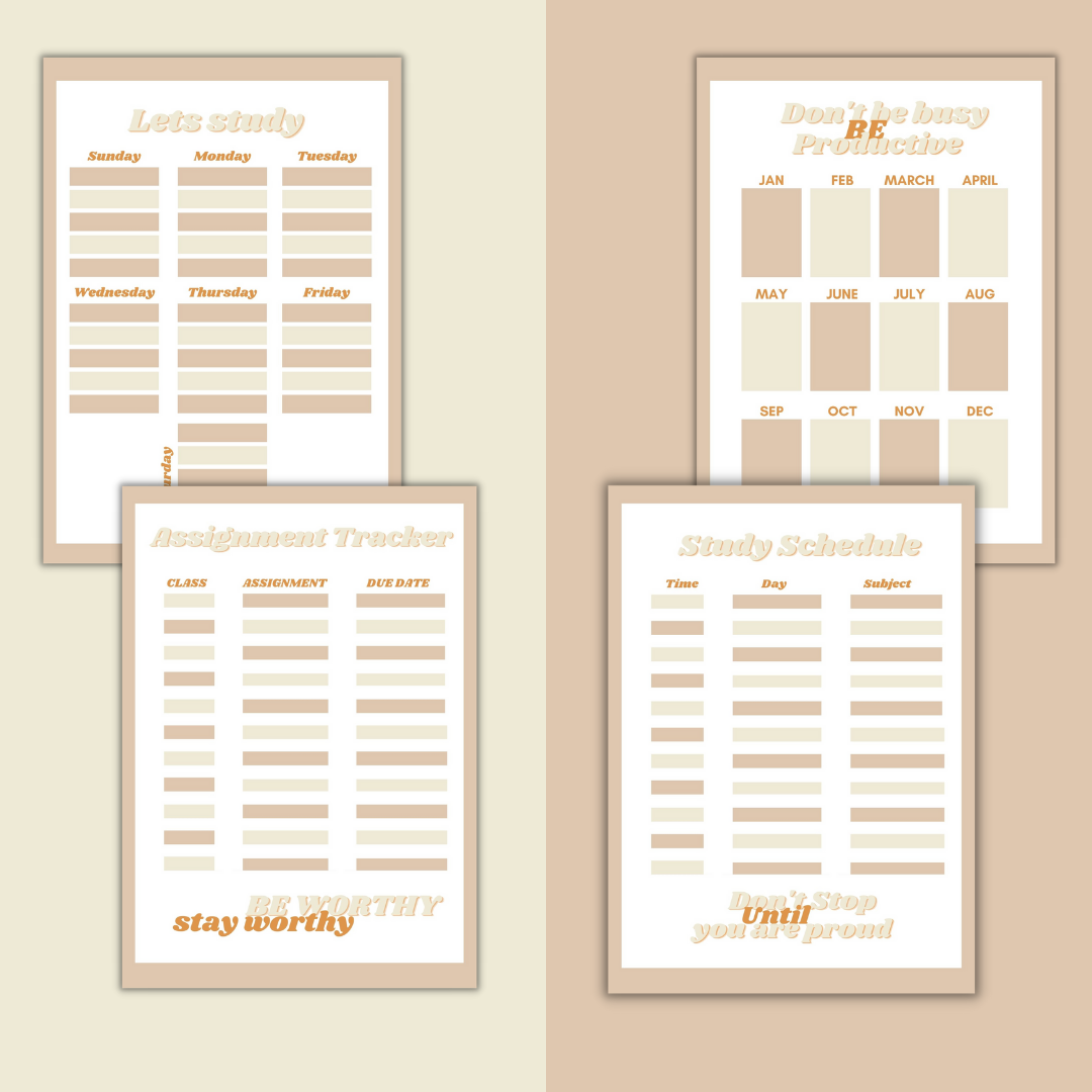 Printable Study Planner Study Planner Study Schedule Daily Planner
