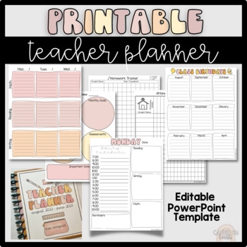 Printable Teacher Planner By Candid By Cass TPT