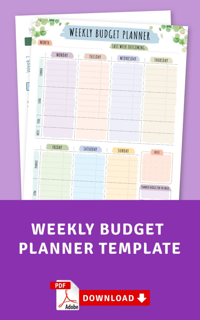 Printable Weekly Budget Planner