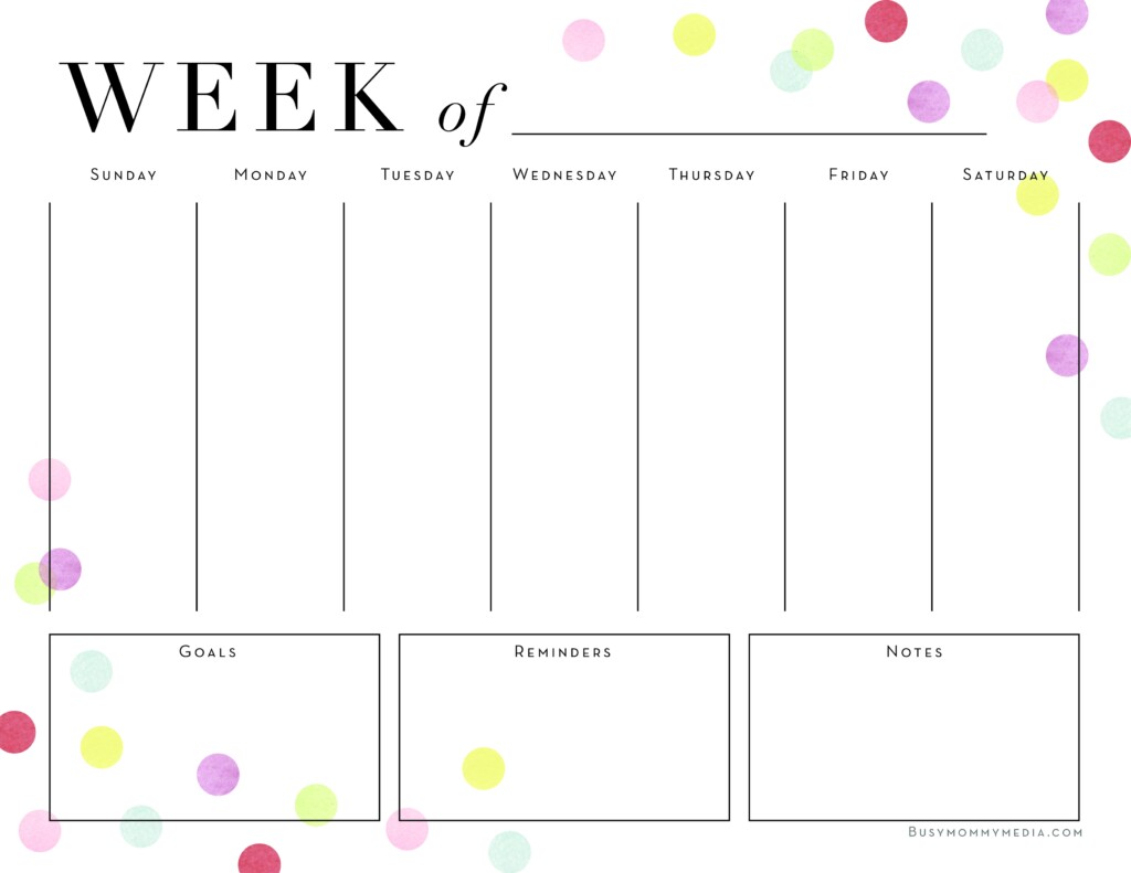 Printable Weekly Planner