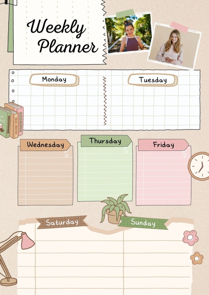Printable Weekly Planner Aesthetic Weekly Planner Printable 40 OFF