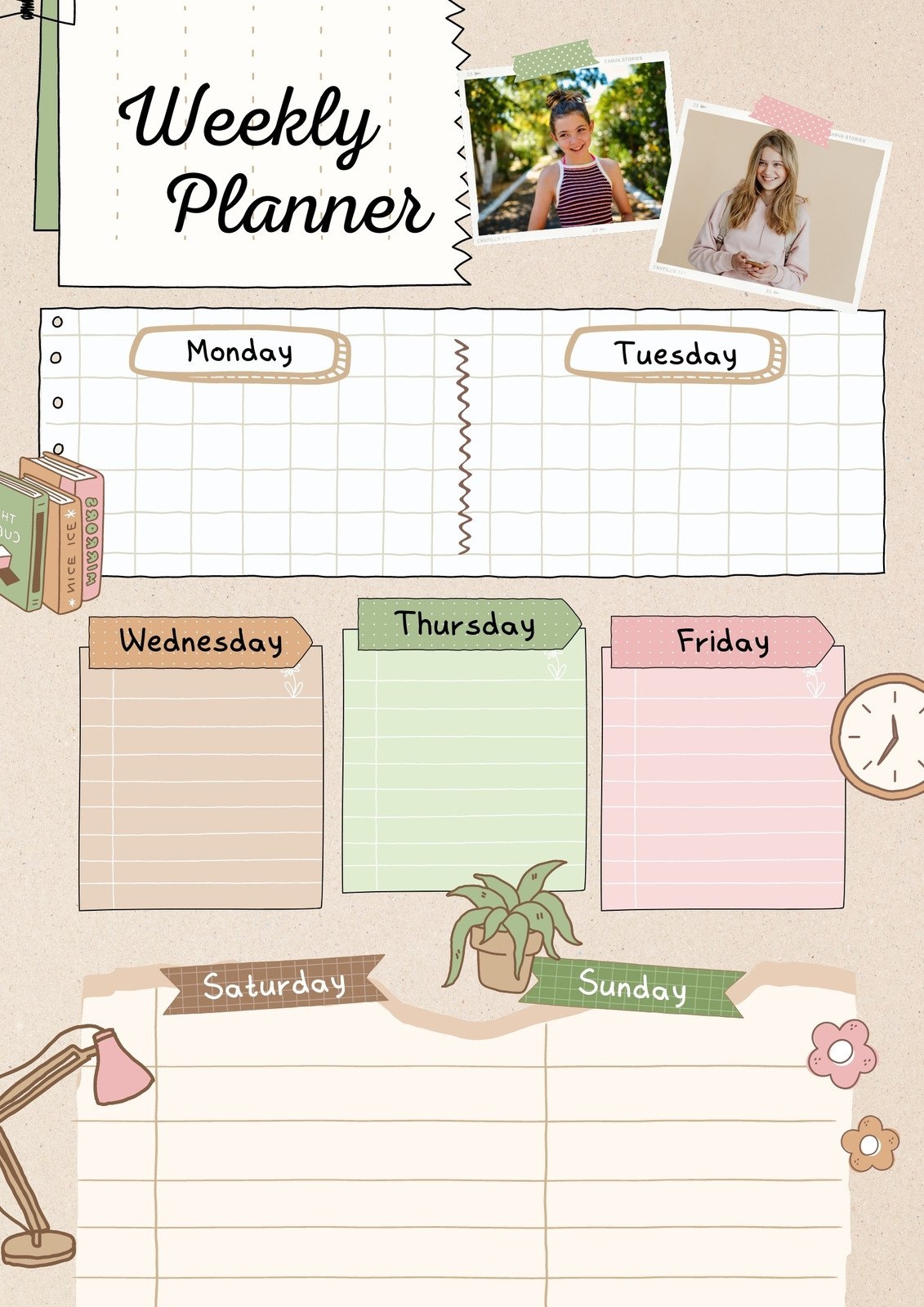 Printable Weekly Planner Aesthetic Weekly Planner Printable 40 OFF