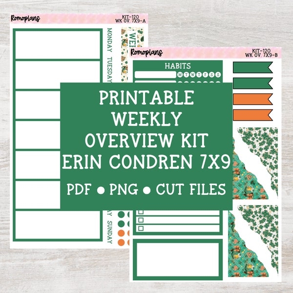Printable Weekly Planner Etsy