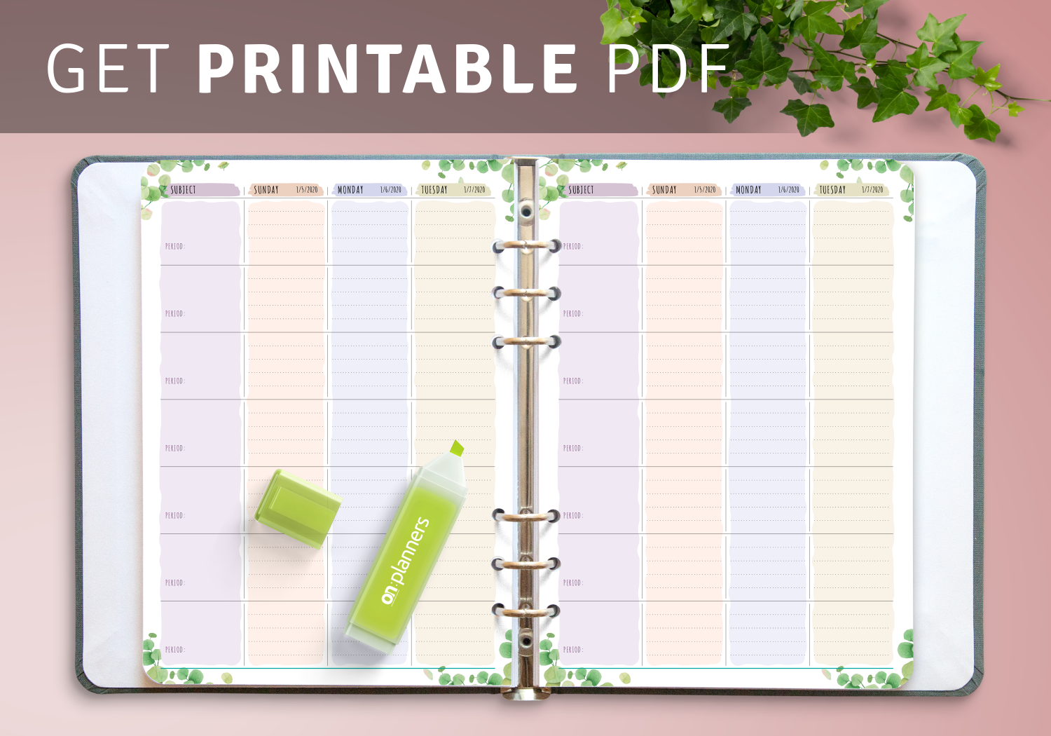 Printable Weekly Planner For Teacher Weekly Planner Template Lesson Riset