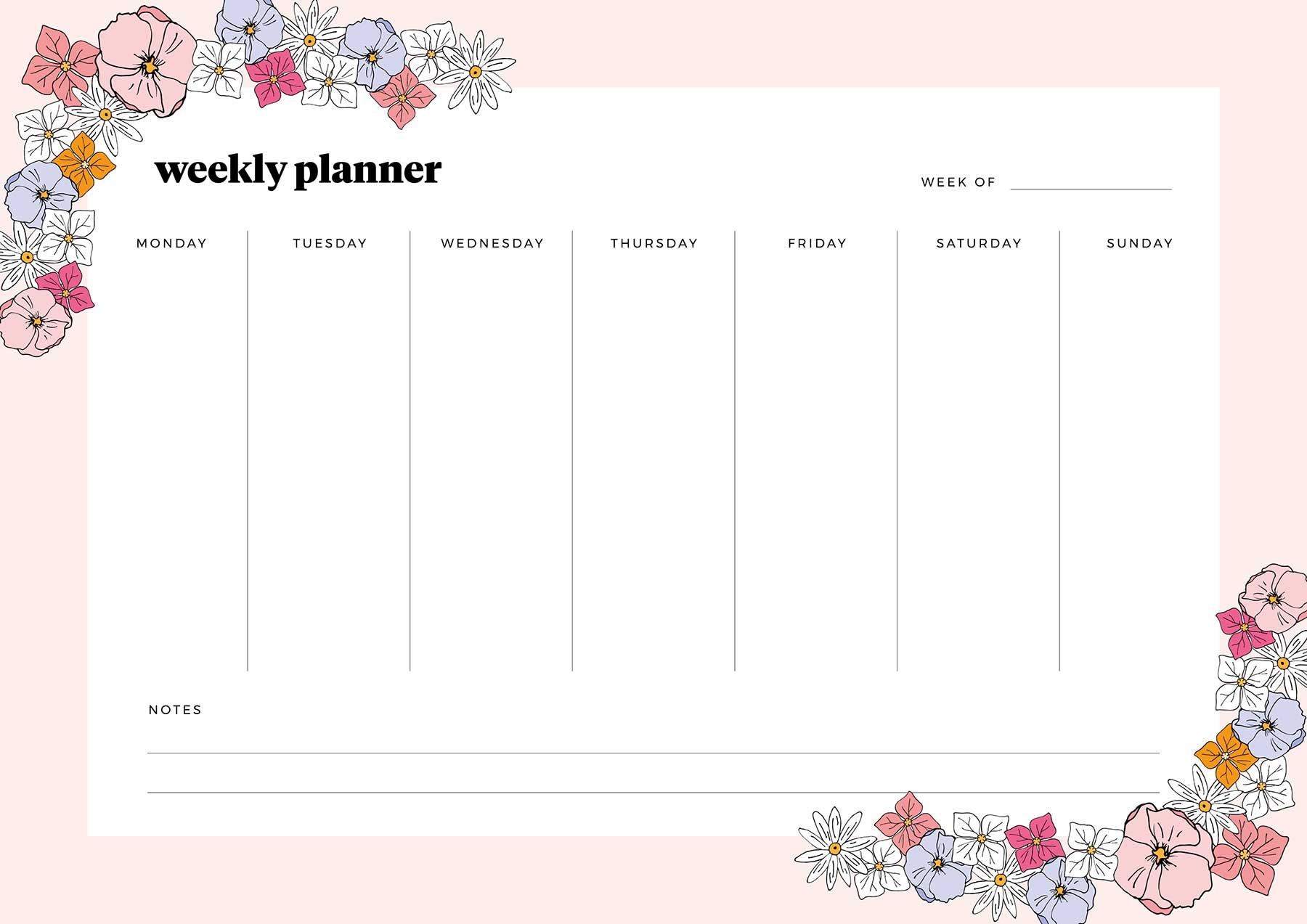 Printable Weekly Planner Make And Tell