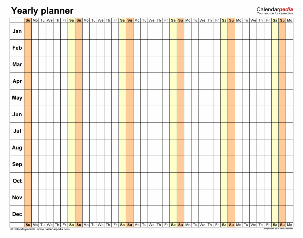 Printable Year Planner