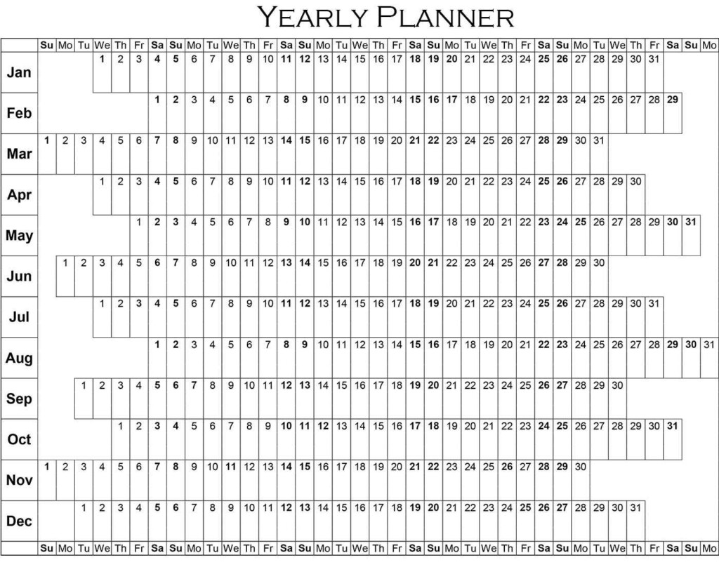 Printable Yearly Planner Template