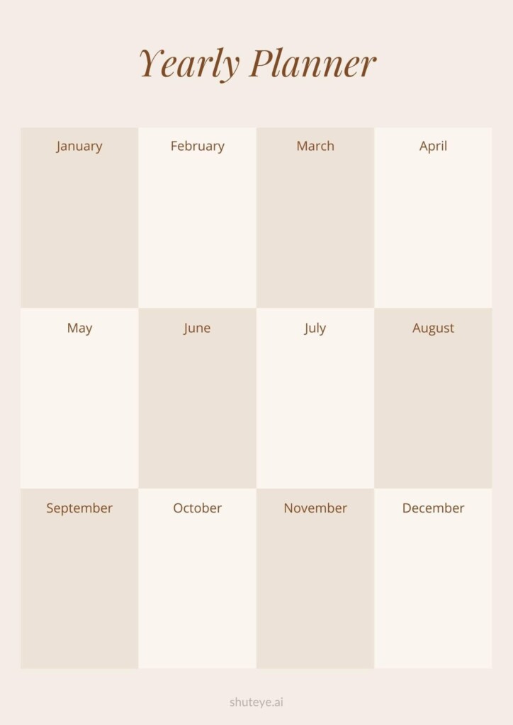 Printable Yearly Planner Template 2024 Free Printable Template