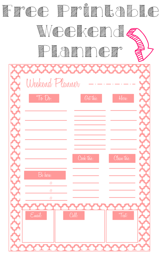 RnlMusings Printable Weekend Planner