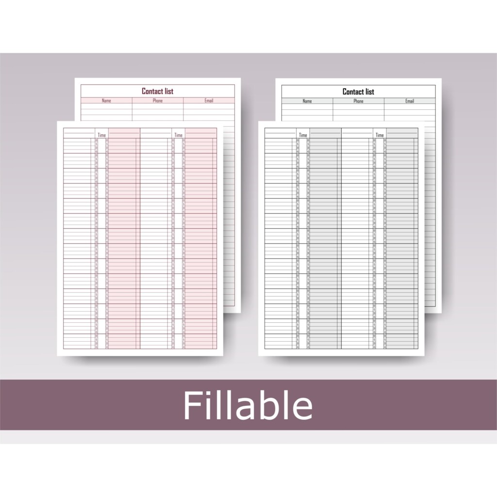 Salon Appointment Book Template Printable Printable Templates
