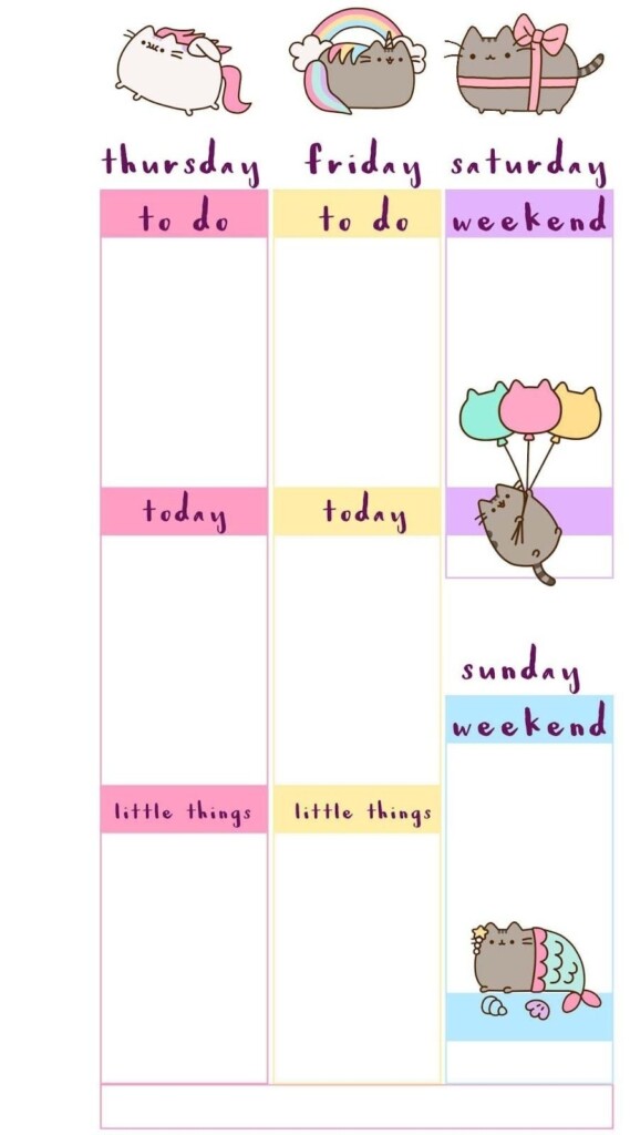 Sanrio A6 Monthly Planner Print Template Calendar Design