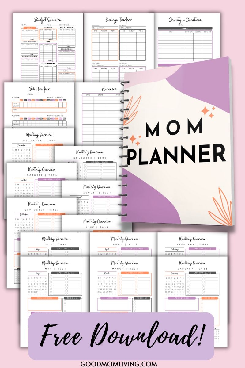 Stay At Home Mom Planner Free Printable Calendar And Budget Sheets
