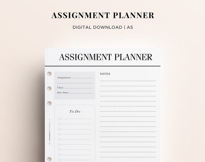 Student Planner Printable College Planner Printable Etsy College 