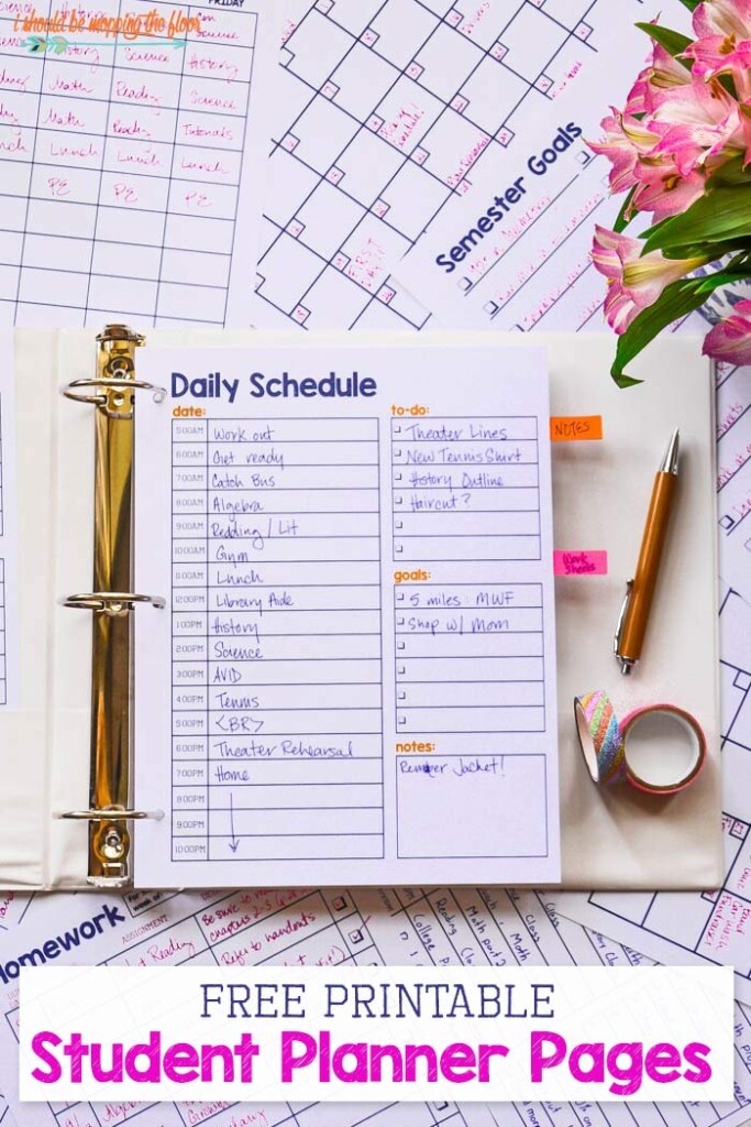 Student Weekly Planner Printable Pdf Ambassade mauritanie rabat