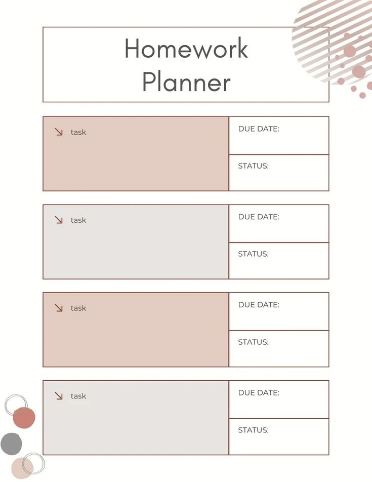 Study Planner Printable College Digital Planner School Assingment 