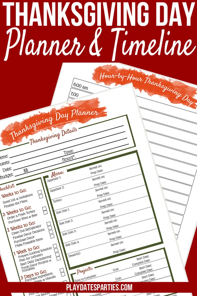 Thanksgiving Meal Planner Printable Free Golfshare