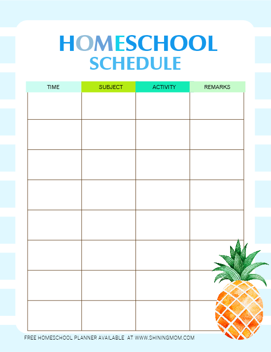 The Best Homeschool Planner In Printable PDF For Free Download 