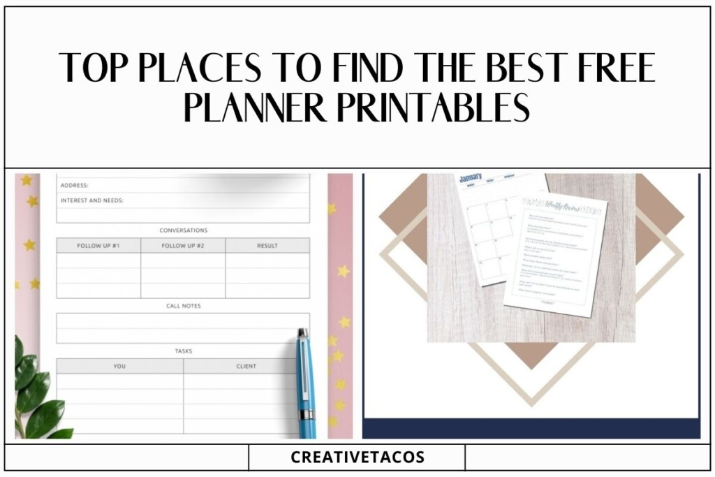 Top Places To Find The Best Free Planner Printables
