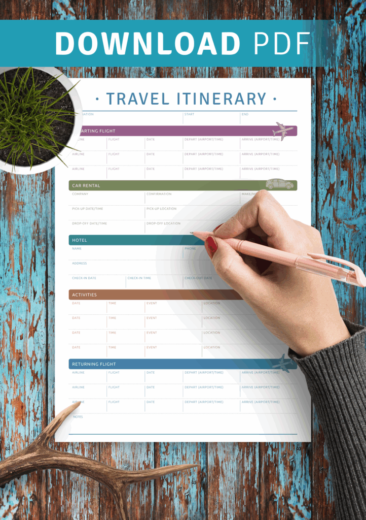 Trip Planner Printable Printable Free Templates