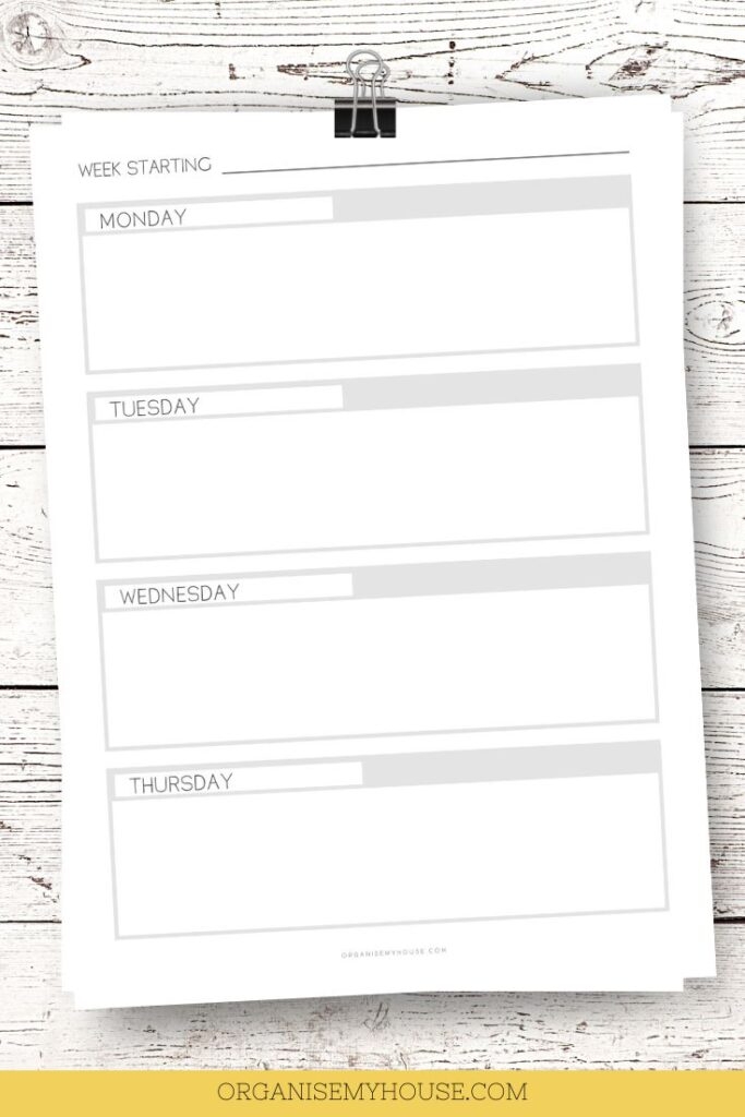 Useful 2 Page Per Week Planner Printable A4 And Letter 