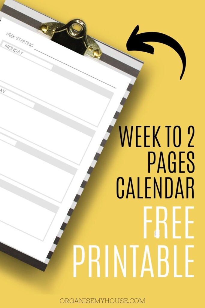 Useful 2 Page Per Week Planner Printable A4 And Letter 