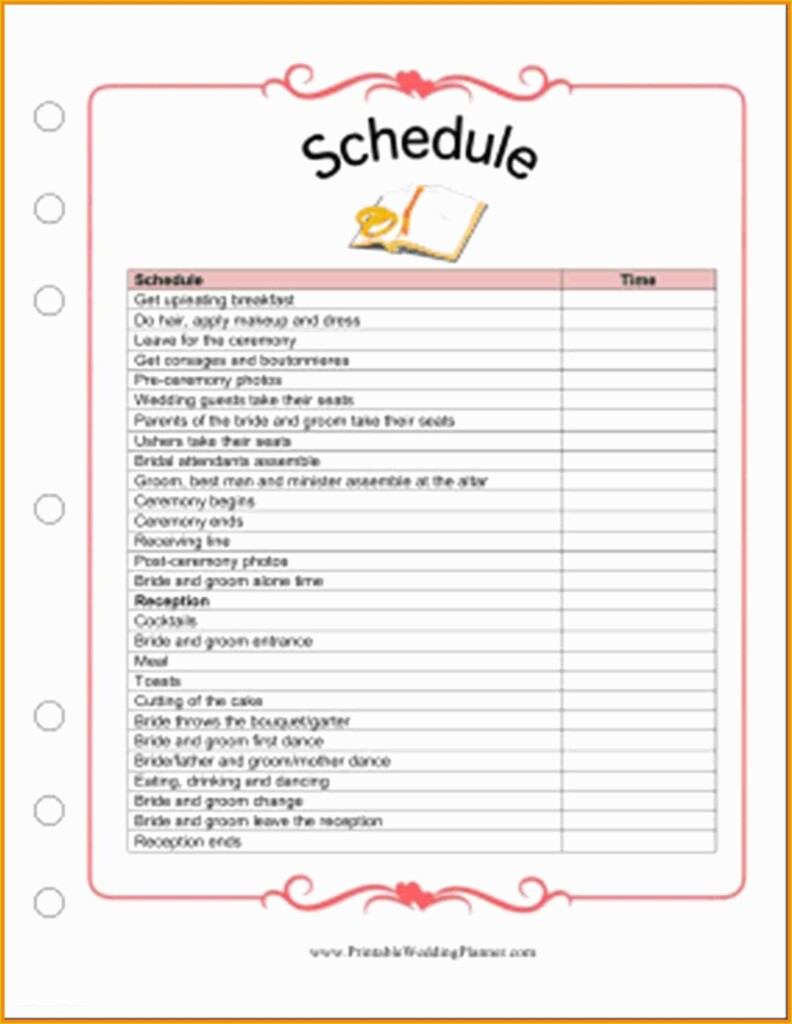 Wedding Planner Template Free Of 13 Free Wedding Planner Printables 
